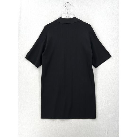 COS Knitted Polo Dress Womens XS Black Short Sleeve Collared Short Mini - Picture 4 of 13